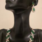 Emerald Blossom Crystal Necklace Set
