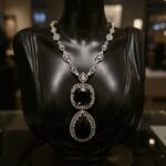Black Luxe Crystal Drop Necklace Set